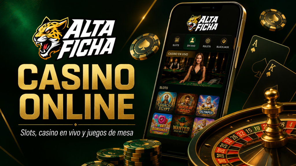 Casino online de Altaficha con slots, juegos rápidos, ruleta, blackjack, baccarat y casino en vivo