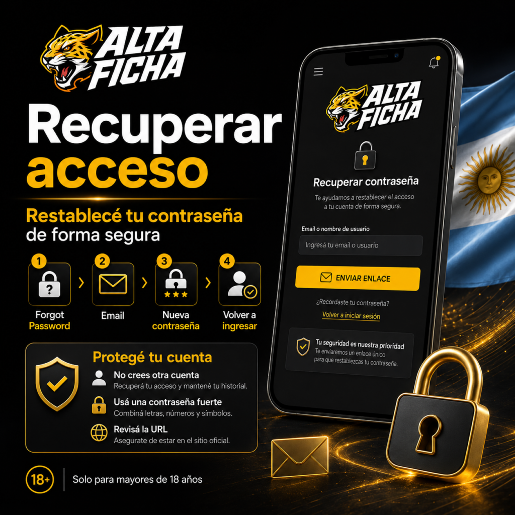 Pasos para restablecer la contraseña y recuperar el acceso a una cuenta de Altaficha