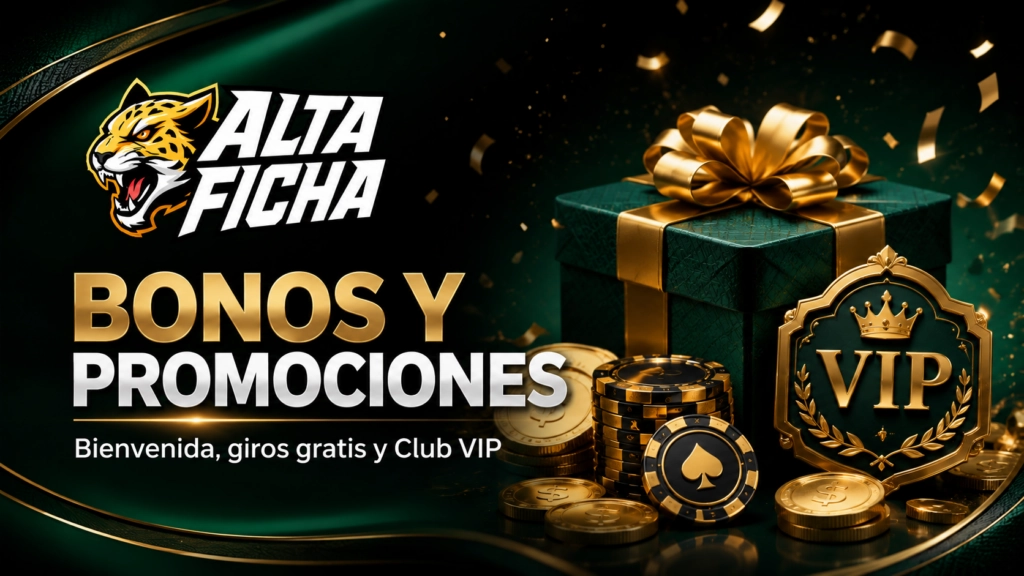 Bonos de Altaficha con paquete de bienvenida, giros gratis, reloads, rebates y recompensas del Club VIP