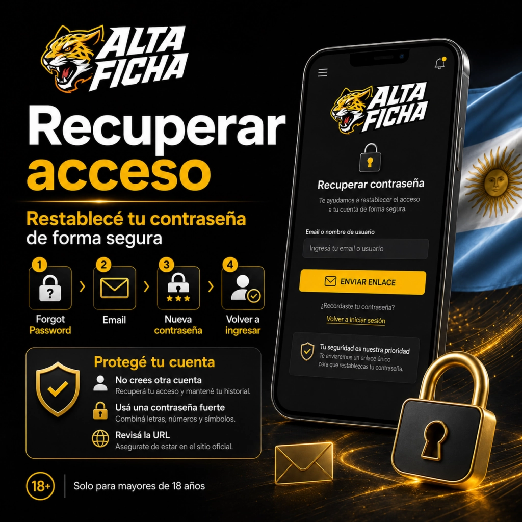 Pasos para restablecer la contraseña y recuperar el acceso a una cuenta de Altaficha